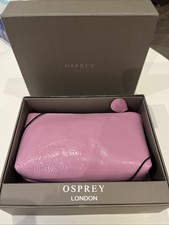 Osprey Leather Makeup Bag / Coin Purse Lilac Brand new With Tags
