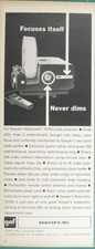 Print Ad Sawyers Rotomatic 707AQ Slide Projector Focuses Itself Never Dims Room