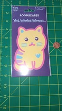 Roomscapes Decal Sticker Cute Yellow Cat Vinyl Wall Decal Sheet Kids 1pc Kawaii