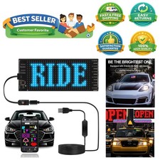 App-Controlled LED Display for Car - Dynamic Text and Animation Panel, 6.7'x2.7'