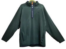 Peter Millar Lochinvar Golf Club 1/4 Zip Green Navy Fleece Pullover Men's XXL