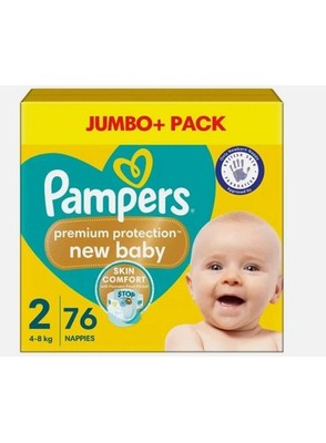 Pampers Neu Baby Größe 2 Windeln 4-8 kg Premium Schutz Soft Jumbo + Packung