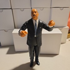 WCW Mean Gene Okerlund Action Figure - WWF WWE - Marvel 1999 Used - Uncommon 