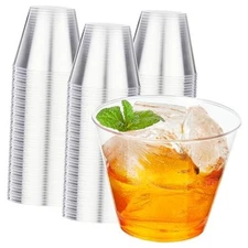 RACETOP 200 Pack 9 oz Plastic Cups for Party, Disposable 9 oz-200 count Clear