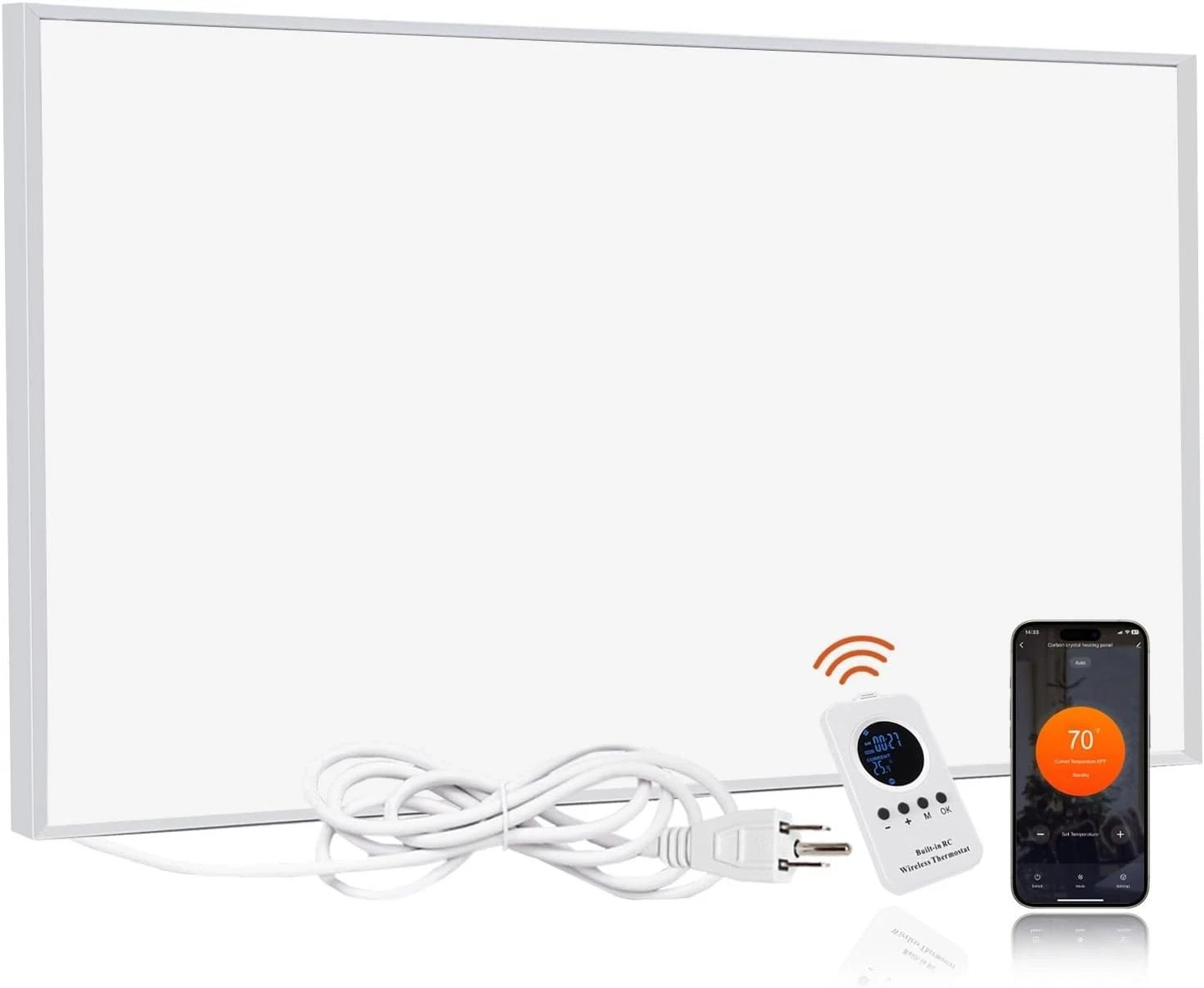 Indoor 600w Smart Heating Panel Space Heater Slim