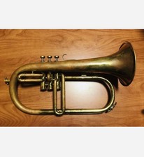 Vintage Besson Brevete Flugelhorn England Sweet Sounding Video Link