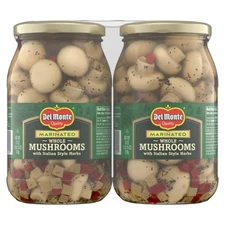 2-pack Del Monte Marinated Mushrooms 31 oz each total 3.9 lbs EXP 9/2026