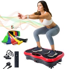 Vibration Plate Exercise Machine, 330lbs, Includes Resistance Bands Home Fitness