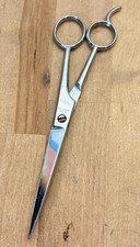 Vintage Hot Drop Forged Steel Barber Scissors, ITALY 8"