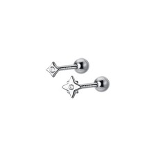20g Tiny Star Sterling Silver Cartilage Stud Earrings for Women Girls Cubic Zirc