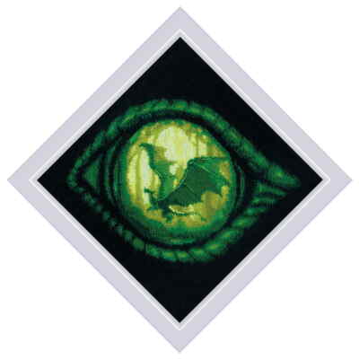 Riolis Kreuzstich Stickpackung ''Drachenauge'', Zählmuster, 20x20cm
