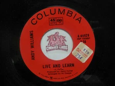 Andy Williams: Live And Learn / You Are, 45 RPM VG (P2)