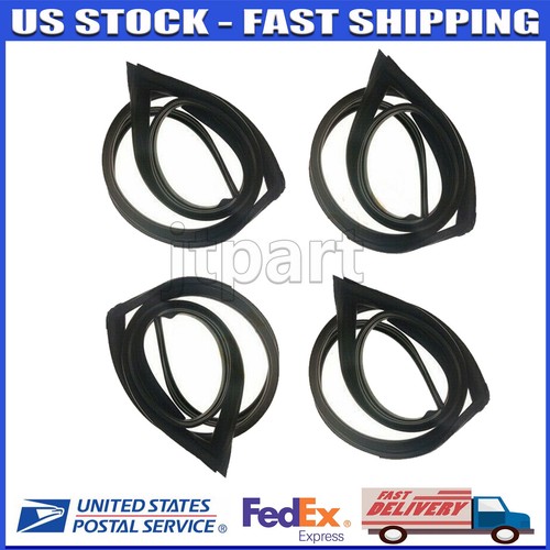 4PCS Door Glass Run Channel Weather Seals For 1994-1997 Honda Accord Sedan – Self-Adhesive, Waterproof