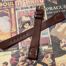 Tapered Extra Long vintage 15mm Shell Cordovan American 1930s/40s watch band