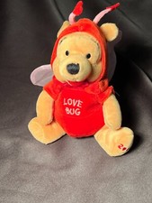 Disney Store Firefly Pooh Mini Bean Bag Plush Love Bug w/ Tag 8"