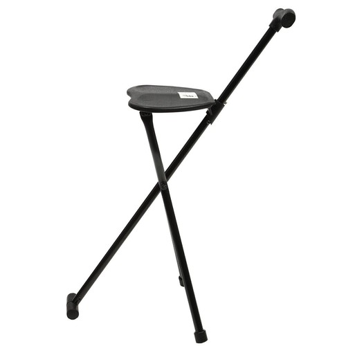 Folding Walking Cane with Tripod Chair Seat Stool Heavy Duty Adjustable Portable - Picture 10 of 13