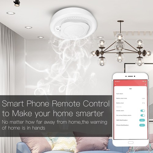 Smart Smoke Detector Fire Alarm Sensor Wireless Interconnected Tuya Zigbee APP - Picture 4 of 17