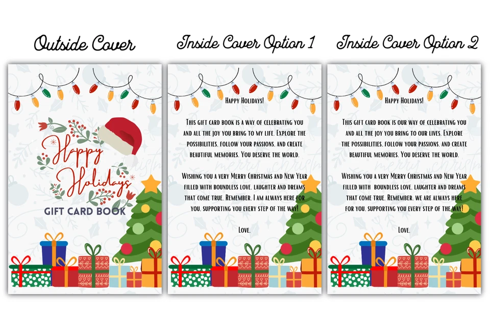 Custom Christmas Gift Card Book | Gift Card Holder | Christmas Gift | Keepsake - Image 4 of 4