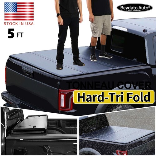 5' For Toyota Tacoma 2016-2023 Hard Tri-Fold Truck Bed Fit For Deck ...