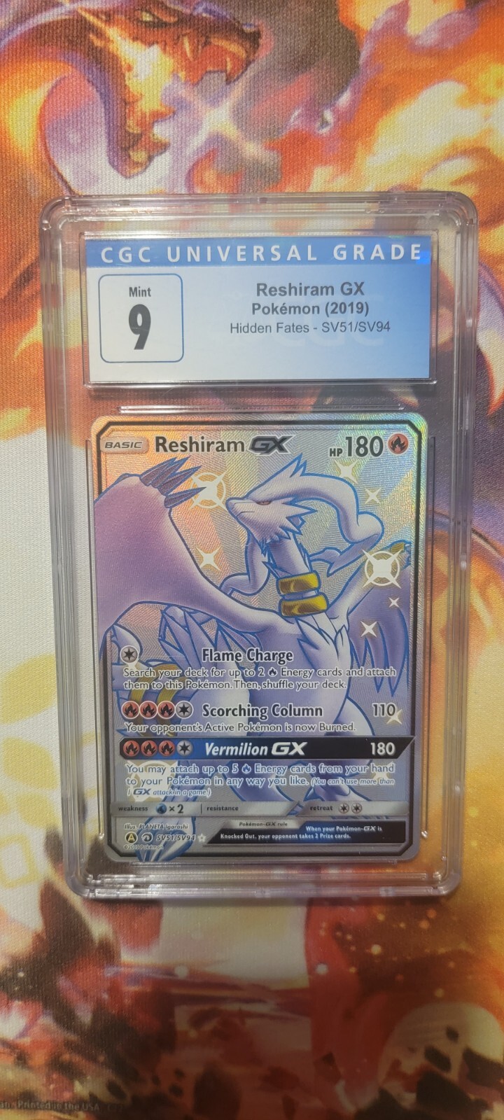 Mavin  Pokémon TCG Reshiram GX Hidden Fates SV51/SV94 Holo Full Art