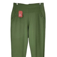 Womens Stretch Smart Pull On Regular Fit Ladies Office Work Trousers Leggings