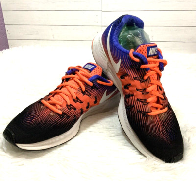 Nike Air Zoom Pegasus 33 Black/Hyper Orange/ Blue Shoe Size 7