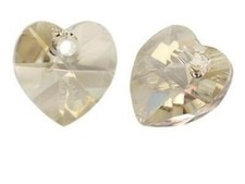 Xilion Heart Pendant 6228 Swarovski  Silver Shade SSHA 14.4x14mm