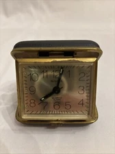 Vintage Bulova Travel Alarm Clock W/Battery Made in Japan Tested & Works