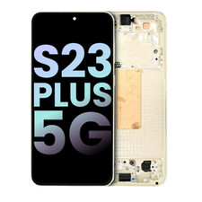 OLED Assembly With Frame Compatible For Samsung Galaxy S23 Plus 5G Cream US Intl