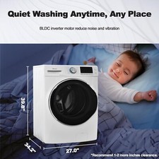 SMAD 4.5 Cu.Ft White Front Load Washing Machine For Apartment Dorm 7