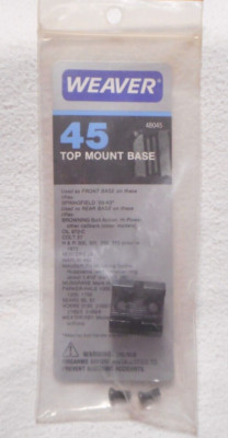 NOS Gunsmith Weaver 45 Top Mount Scope Base #48045 Springfield Colt H&R Marlin