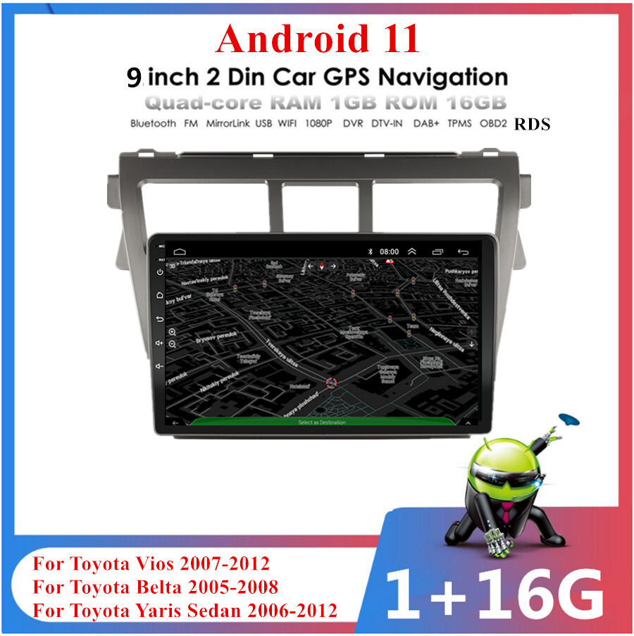 9'' Android 11 Car Stereo Radio GPS Navigation 1G+16G For