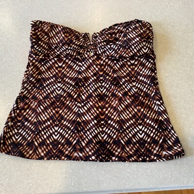 Badgley Mischa Tankini Swimsuit Top Bathing Suit Top Size 12 Estilo RN 145827