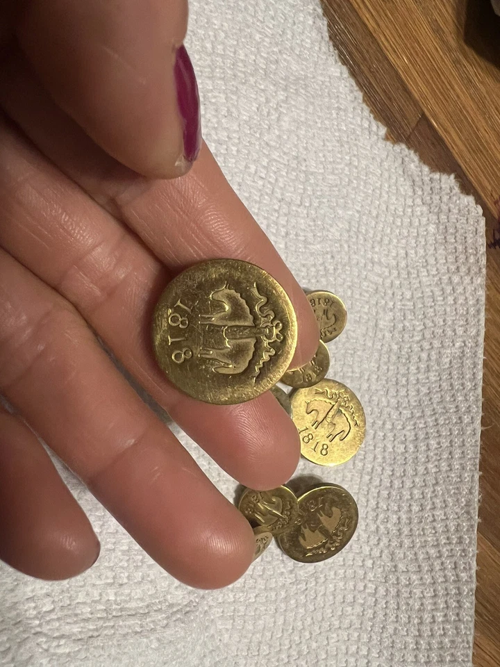 8 Thom Browne Brooks Brothers Black Fleece button 4 large 4 Small gold matte - Image 2 of 4