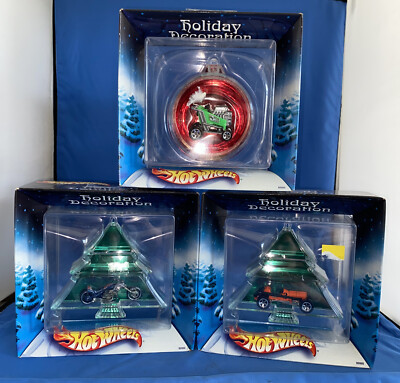 Hot Wheels Holiday Decorations Lot of 3 Ornaments | eBay