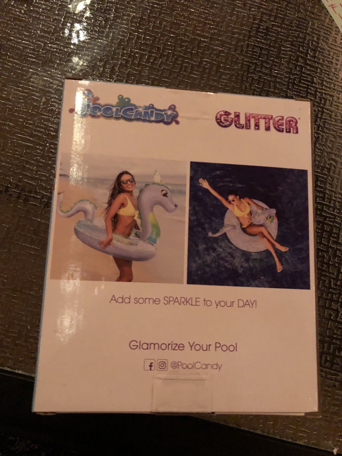 New Pool Candy Glitter Dragon Large Pool Tube 40" Diameter  Pool Floatie