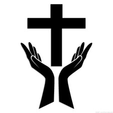 Christian Cross - Decal Sticker - Multiple Colors  Sizes - ebn6821