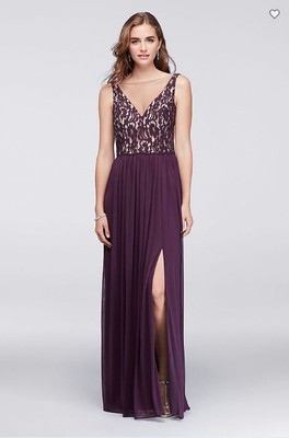 illusion v neck wedding dress