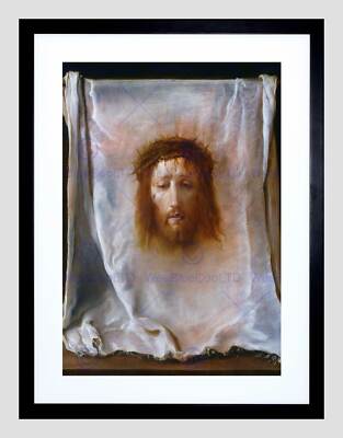 DOMENICO FETTI ITALIAN VEIL VERONICA BLACK FRAMED ART PRINT PICTURE B12X5167