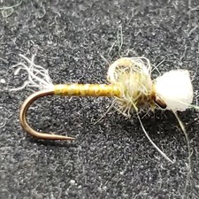 MIDGE PUPA OLIVE SIZE 22 CUSTOM TIED FRONTIER FLY FISHING FLIES COMPANY