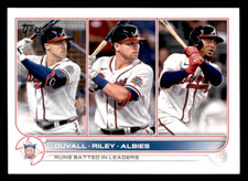 2022 Topps NL RBI Leaders (Adam Duvall/Austin Riley/Ozzie Albies) LL card #181