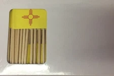Box of 100 New Mexico Toothpick Flags, 100 Small Mini State Flag Cupcake Picks