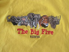 Kenya The Big Five made in Kenya T-shirt size 4 years