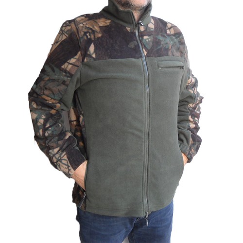 Giacca pile caccia bosco verde neve invernale calda abbigliamento montagna  uomo | eBay