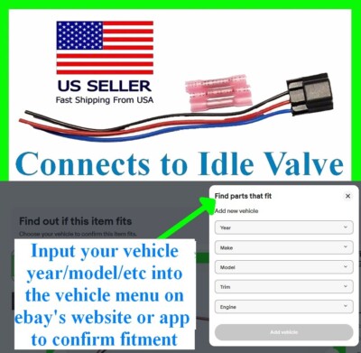 fits Subaru Idle Valve IACV Air Controller Valve Connector Pigtail Plug Harness