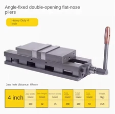 Heavy Duty Milling Machine Angle-Fixed Bi-Directional Flat Nose Pliers 4/6 inch