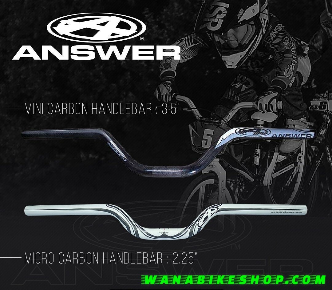 ANSWER BMX MICRO CARBON HANDLEBAR WHITE | eBay
