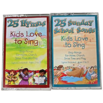 Straight Way 25 Sunday School Songs Hymns Kid Love To Sing 2 Cassettes 1996 Vtg