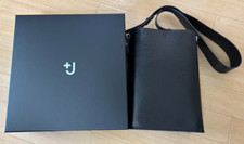 Uniqlo +J Jil Sander Shoulder Bag Leather Black Women Ladies  With box Japan