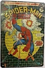 8x12 TIN SIGN Spiderman Thor superhero Marvel comic book bullets vintage Br1b